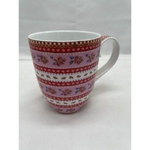 PIP Home Studio Amsterdam Fine Porcelain Cup Pink Ribbon Floral